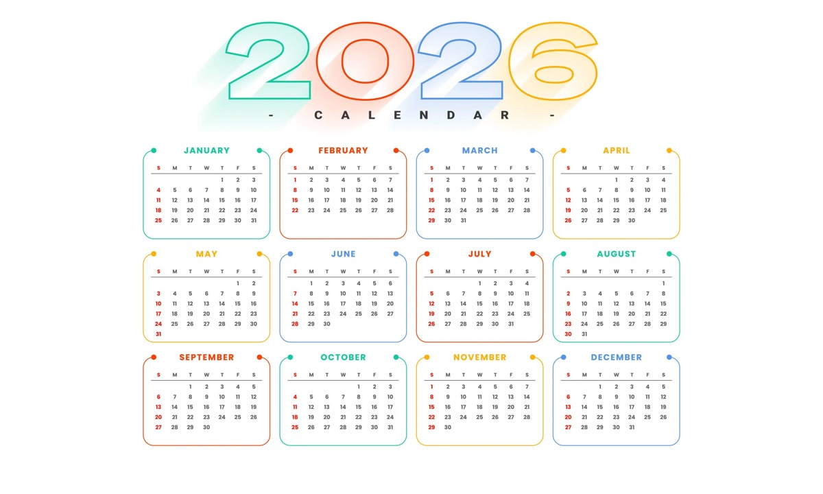 ปฏิทินปี 2026 ประกอบกำหนดการวันเริ่มใช้และวันสิ้นสุดโครงการไทยช่วยไทย พลัส